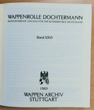 Wappenrolle Dochtermann Band XXVI    (Guter Zustand)
