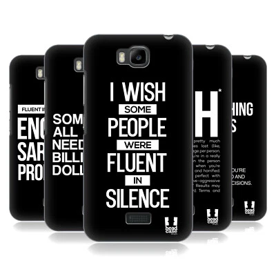 HEAD CASE DESIGNS SASSY QUOTES HARD BACK CASE & WALLPAPER FOR HUAWEI PHONES 2 - Image 1 of 4