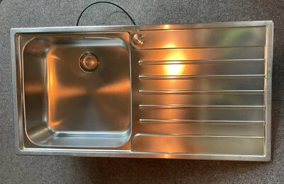 Franke Argos AGX 611-100 Edelstahl Einbauspüle, Spülbecken links