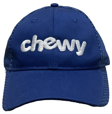 Chewy Animal Humane Society Cat Dog Food Squeaker Toys Blue Baseball Cap