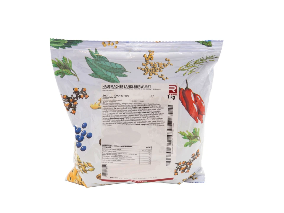 1 kg Raps Hausmacher Leberwurst Gewürzmischung, farmer-style liver sausage