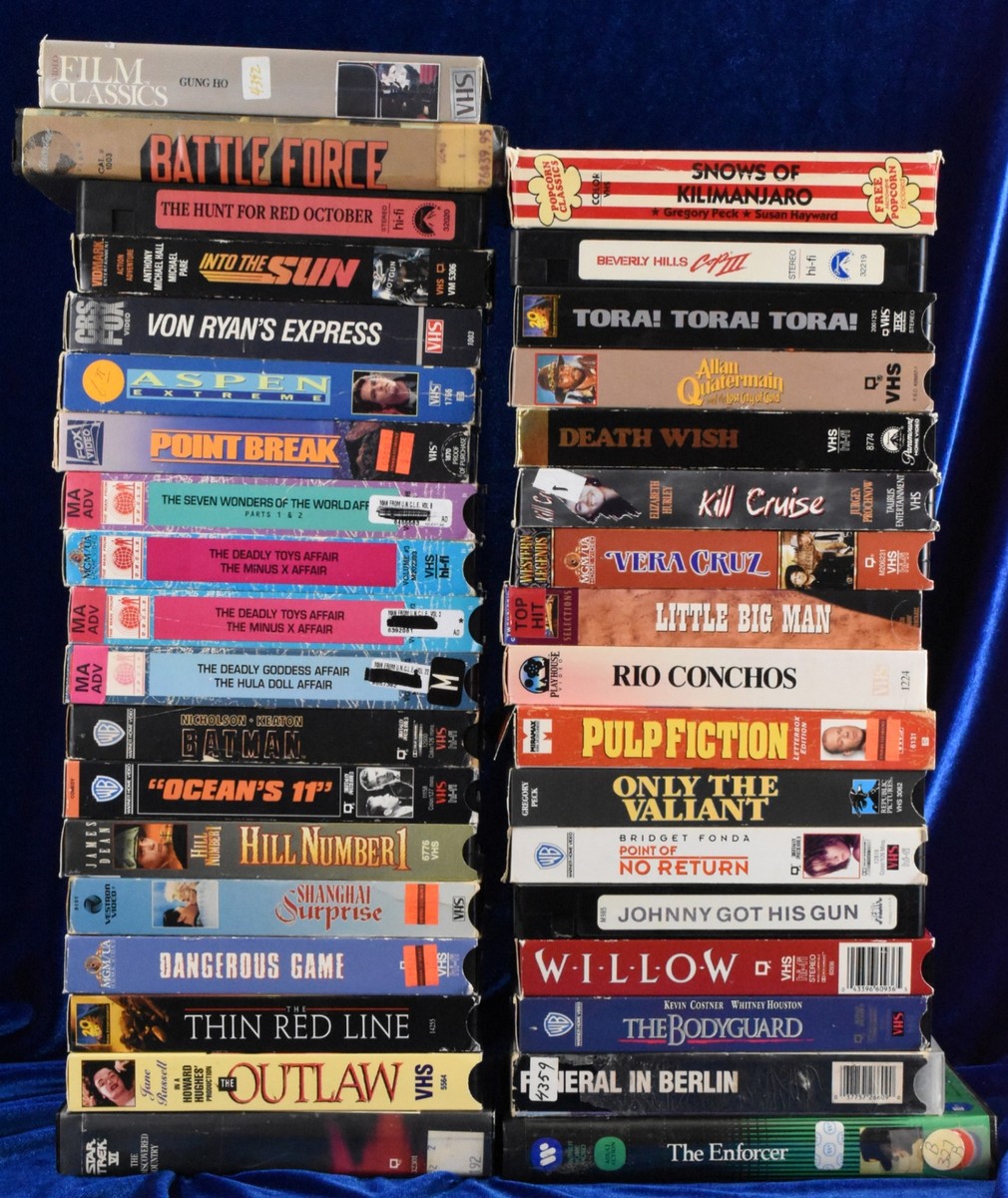 Big Beautiful Lot of 35 VHS Tapes - Action + More ~ See the