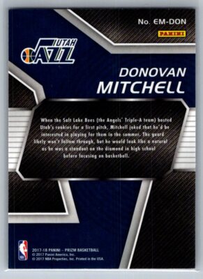 2017 Panini Prizm #EM-DON Donovan Mitchell Emergent NM+ | eBay