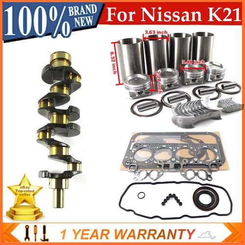 Engine Rebuild Kit & Crankshaft For Nissan K21 TCM Heli HandCha Cat LPG