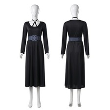 Beetlejuice 2 Cosplay Costume Lydia Dress Long Black Dress Belt