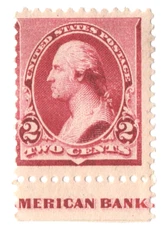 US # 219d *MINT OG H* { SCARCE "IMPRINT SINGLE } 2c LAKE WASHINGTON 1890 CV$ 190