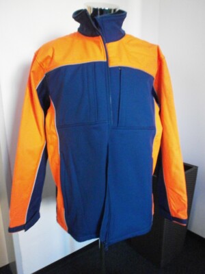 Jugendfeuerwehr Softshelljacke Dunkelblau/Leuchtorange Größe 46