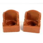 Vtg Fisher Price Little People Brown Living Room Armchair Chairs Set of 2