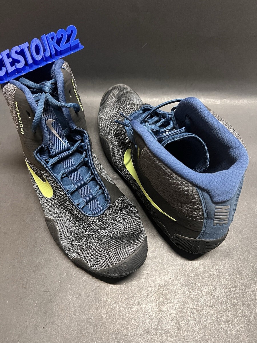 NIKE TAWA FLYKNIT WRESTLING SHOES PE [CI2952-004] FK BLUE BLACK SZ