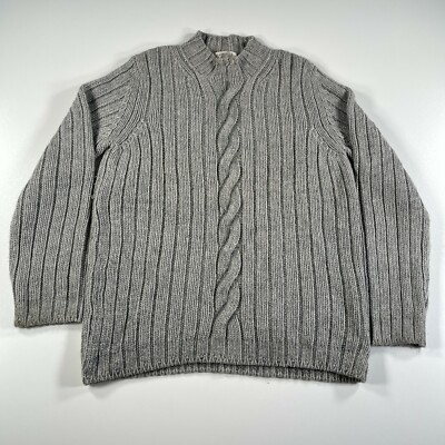 Gabriella Frattini Pullover Damen 10 Grau Wolle Kid Mohair Gerippt