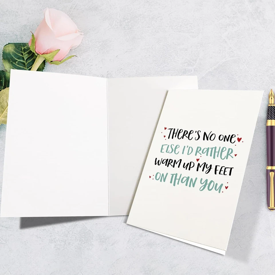 Dulce Tarjeta de San Valentín para Él Ella, Divertida Tarjeta de Aniversario para Novio Niña Foto 2 de 4