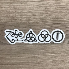 Led Zeppelin Symbols 5" Wide Vinyl Sticker - BOGO