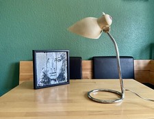 seltene Helo Leuchte Schreibtischlampe 60er Design Lampe chremeweiss Bauhaus