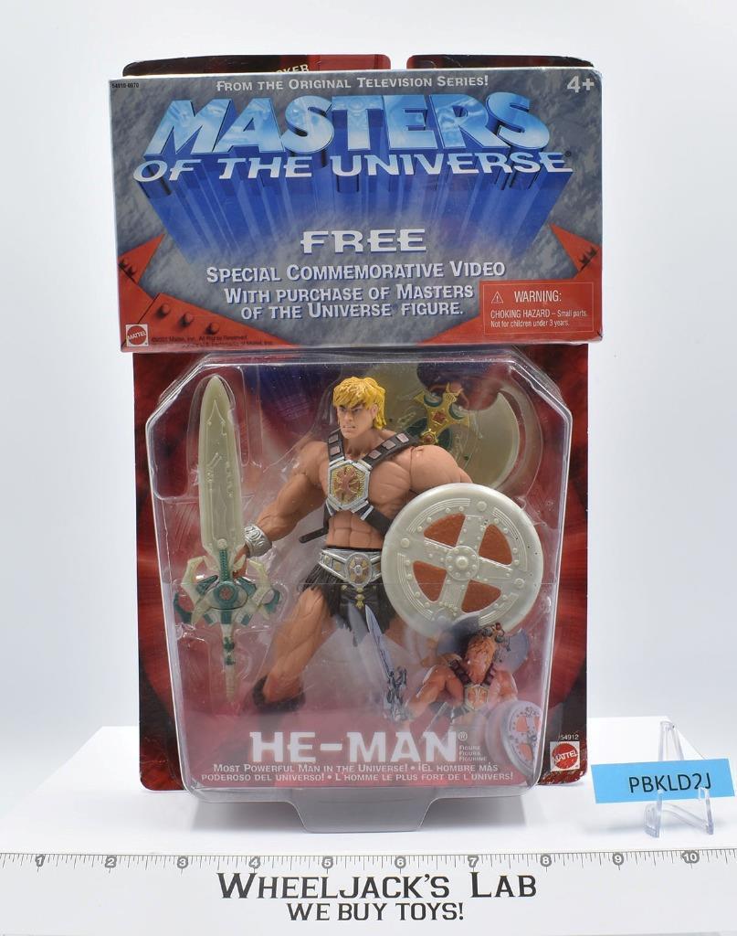 He-Man w/VHS MOSC 200X MOTU Masters Of The Universe Mattel 2001