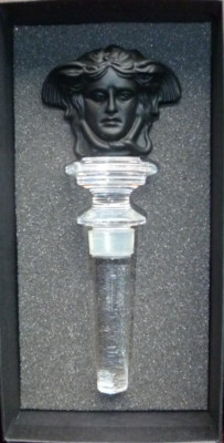 Rosenthal Versace Schwarz Glas Flaschenverschluss Brandneu Verpackt Original Weinkorken