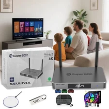 Superbox S7 S6 Ultra  2025 , 1000M Ethernet Port 6K HD Box 128G ROM