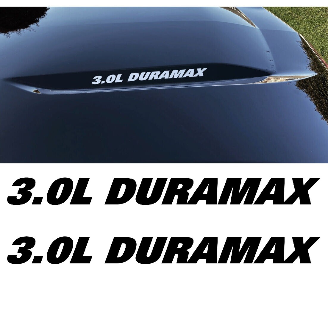 Chevy Silverado 1500 3.0L DURAMAX Hood Decal Die Cut Vinyl Car Truck