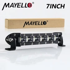 7inch Slim LED Work Light Bar Single Row Spot Flood Offroad Driving ATV 4WD SUV
