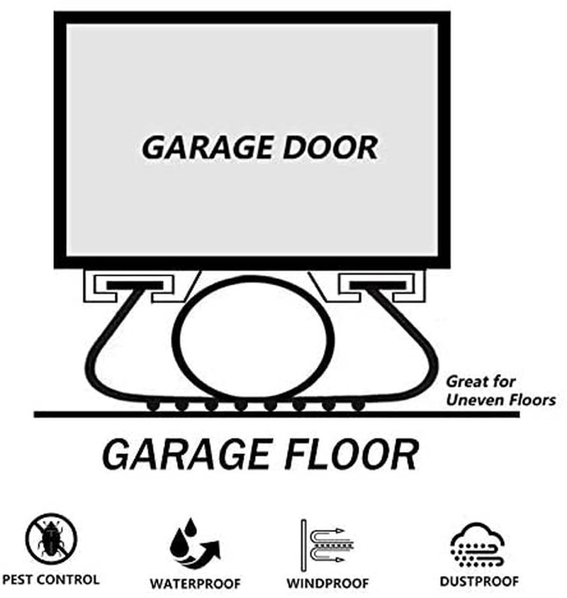 DGSL Garage Door Seals Bottom Rubber Weather Stripping Kit Seal Strip