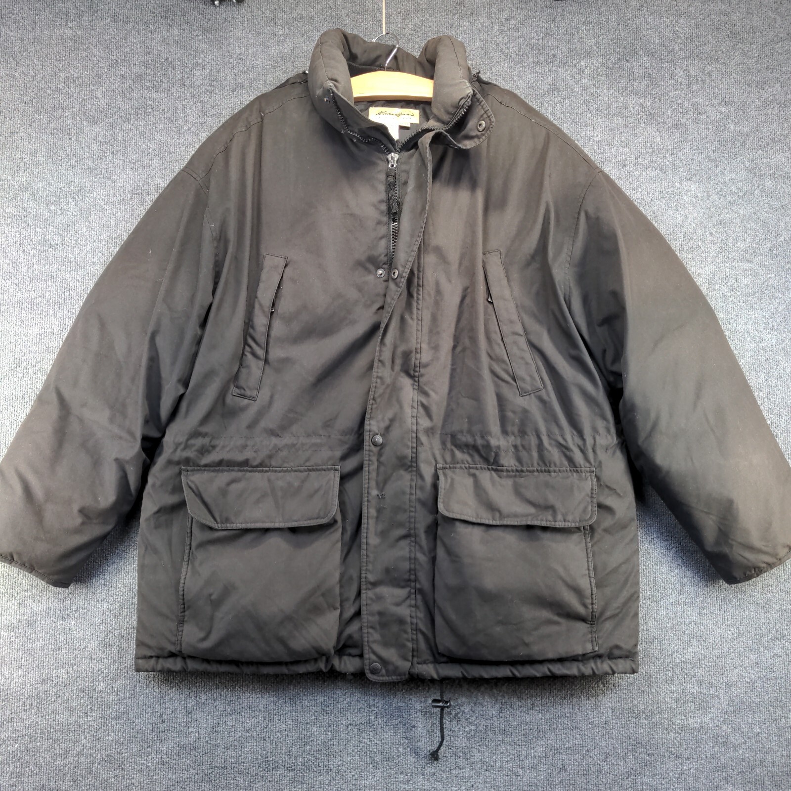 Eddie Bauer Men's Ridgeline Goose Down Parka Jacket Black Size XL