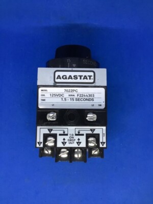 Agastat Brand 7022PC 700 Series Industrial Electropneumatic Time Delay Relay