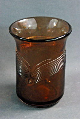 orig. ZWIESEL  Glas  VASE rauchquarzbraun  signiert  datiert  1986