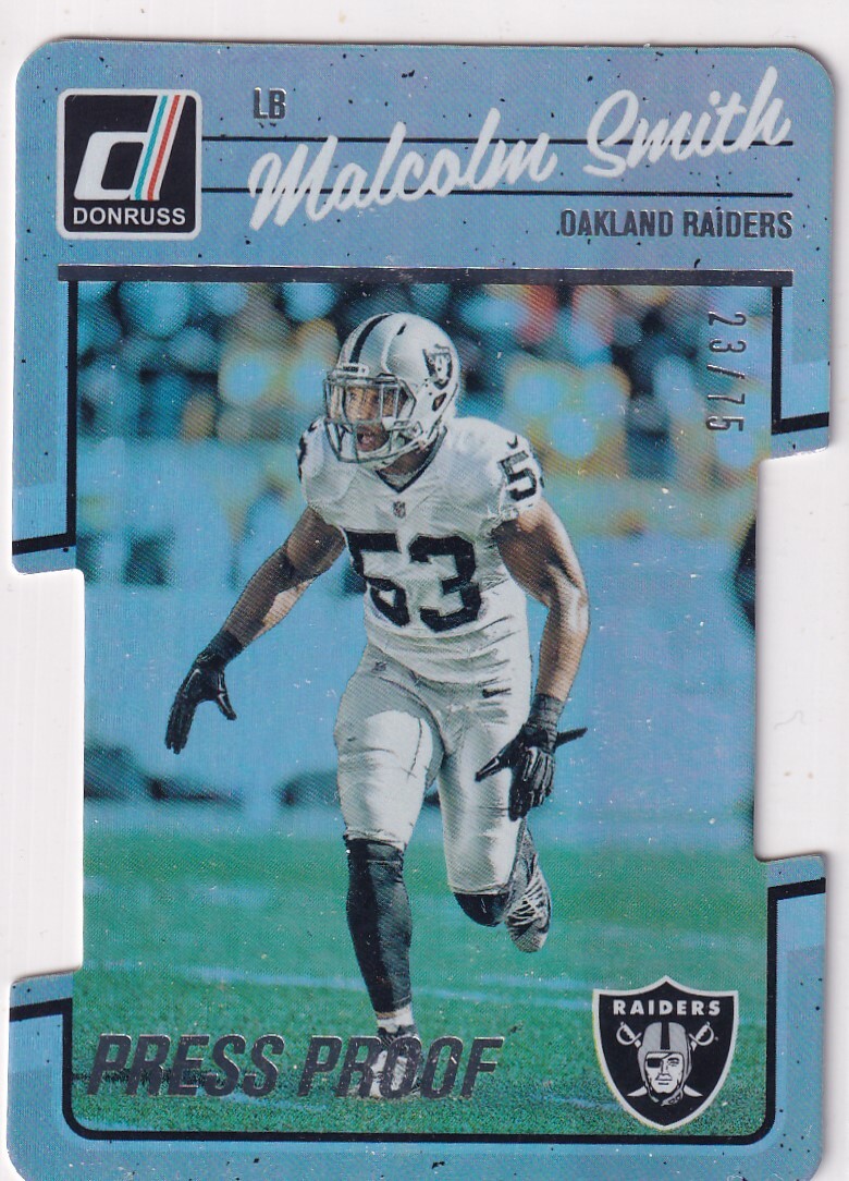 2016 Donruss #223 Malcolm Smith Press Proofs Silver Die Cut #/75