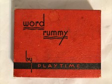 Word Rummy card game By Playtime. Vtg 1933. Instructions. Original Box.