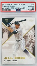 2019 Topps X Tatis Jr. 0.23 Aaron Judge “All Rise”Nicknames PSA 10 💎 Low Pop