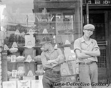 Boys at the Candy Store, Circleville, Ohio - 1938 - Vintage Photo Print