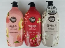 SHOWER MATE TOTAL BODY CARE CLEAN COTTON, PEACH & CRANBERRY BODY WASH 42.3 FL OZ