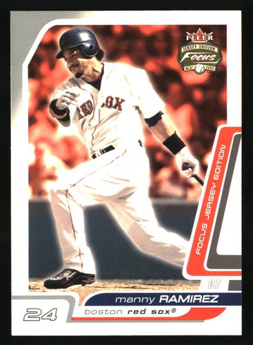 2003 Fleer Focus Jersey Edition Manny Ramirez #108 card