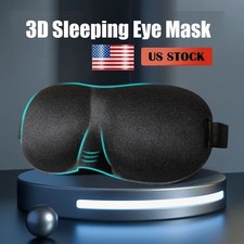 NEW 3D Sleeping Eye Mask for Men Women Soft Pad Blindfold Cover Travel Sleep USA