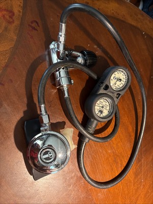 Aqua-Lung Calypso IV & Pivot Regulator w/ Gauges & Hoses Diving Equipment USED