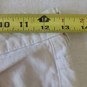 Nuon Womens White Wide Leg Jeans Pink Smiley Face Flower High Rise Size 26