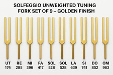 Solfeggio 9 Unweighted (Golden) – Professional Sound Healing Tuning Fork Set