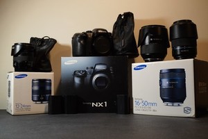 Samsung NX1, NX 16-50mm F2-2.8 S Lens, 12-24mm Wide Lens, 50-200mm Lens Boxed