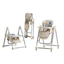5 in 1 Convertible Baby High Chair Foldable Swing White