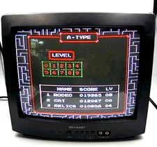 Sharp 13N-M100B 13" Color CRT TV w/ OEM Remote – Cleaned, Tested - Retro Gaming