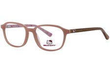 Hello Kitty HK390-2 Eyeglasses Youth Kids Girl's Light Brown Full Rim 49mm