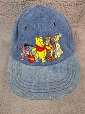 Vtg 90s Winnie The Pooh Denim Hat