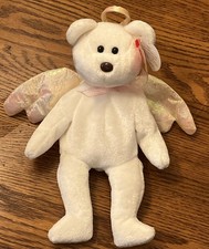 TY Beanie Baby - HALO the Angel Bear 8.5 inch - MWMTs Stuffed Animal Toy