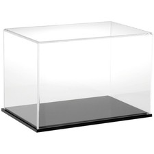 Plymor Clear Acrylic Display Case with Black Base, 12" W x 8" D x 8" H