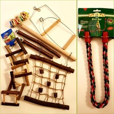 9 Vogelspielzeug Klettern Kauen Vögel Zubehör Wellis, biegsames Seil, Schaukeln