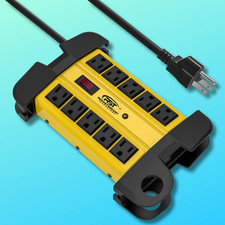 10 Outlets Heavy duty Power Strip Surge Protector 2800J 6FT Extension Power Cord