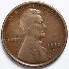 1912-S Lincoln Wheat Penny Cent San Francisco Mint Fine (F)