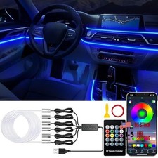 Car LED Lights, Interior Car Lights with Wireless APP/RF 6 IN 1-USB