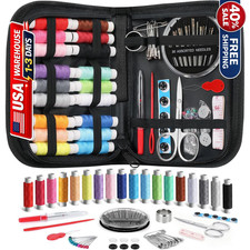 Portable Sewing Kit Travel Thread Needles Scissors Repair Set for Home Dorm USA