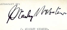 JOHN STANLEY WEBSTER - CLIPPED SIGNATURE