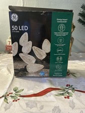 GE Energy Smart 50 Count 32.6 ft White LED Plug-In Christmas String Lights